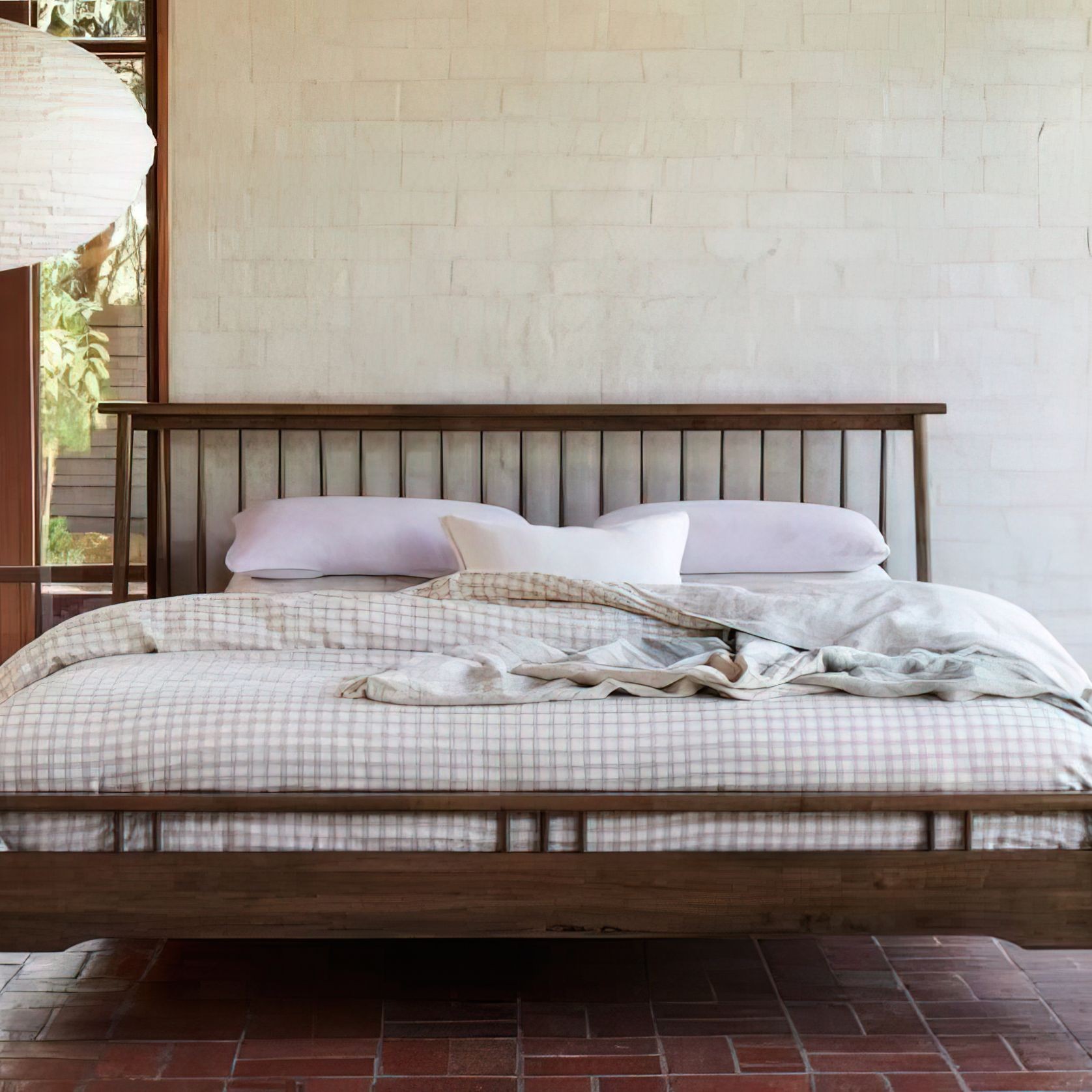 Rome Hardwood King Size Bed Frame | Walnut gallery detail image