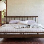 Rome Hardwood King Size Bed Frame | Walnut gallery detail image