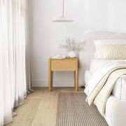 Zyler 1 Drawer Bedside Table | Light Ash gallery detail image