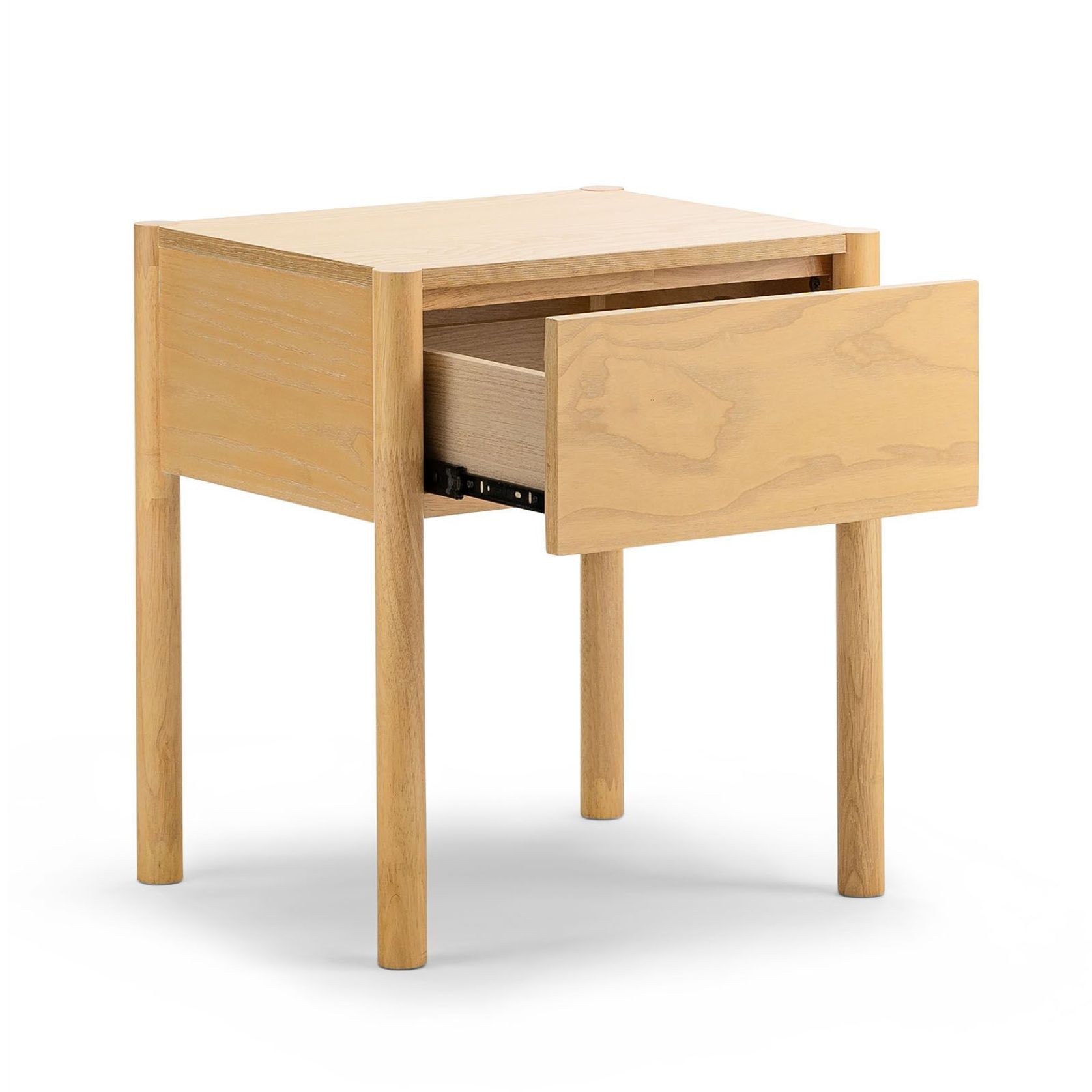 Zyler 1 Drawer Bedside Table | Light Ash gallery detail image