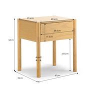 Zyler 1 Drawer Bedside Table | Light Ash gallery detail image