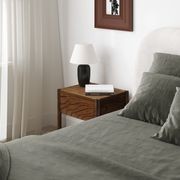 Zyler 1 Drawer Bedside Table | Dark Ash gallery detail image