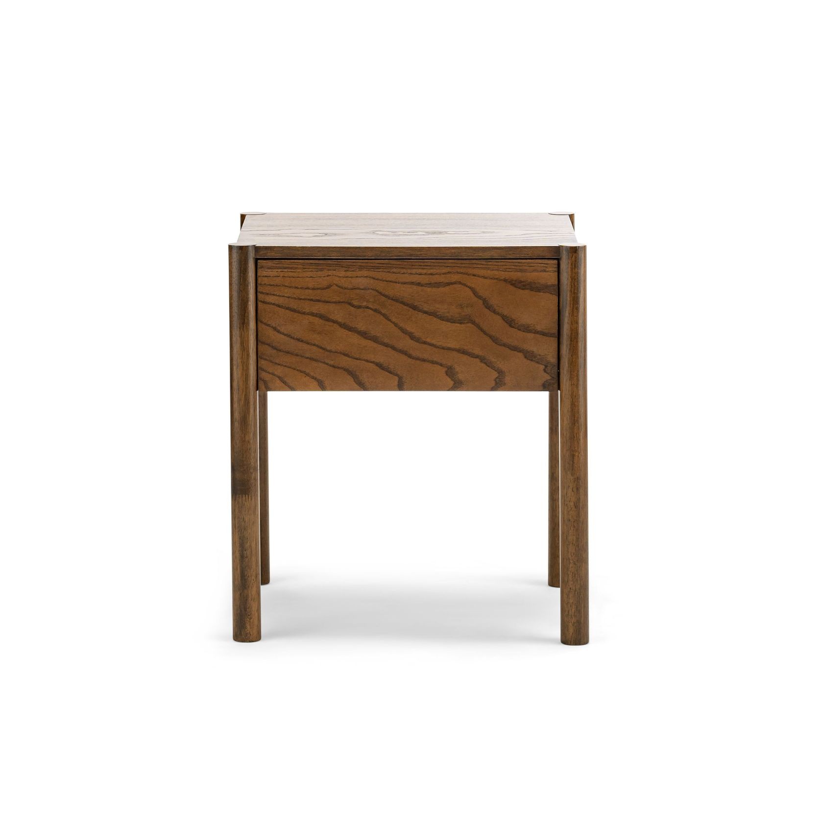 Zyler 1 Drawer Bedside Table | Dark Ash gallery detail image