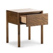 Zyler 1 Drawer Bedside Table | Dark Ash gallery detail image