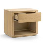 Marcus 1 Drawer Bedside Table | Natural Ash gallery detail image