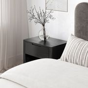 Marcus 1 Drawer Bedside Table | Black gallery detail image