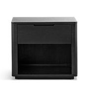 Marcus 1 Drawer Bedside Table | Black gallery detail image