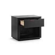 Marcus 1 Drawer Bedside Table | Black gallery detail image