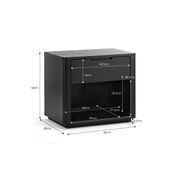 Marcus 1 Drawer Bedside Table | Black gallery detail image