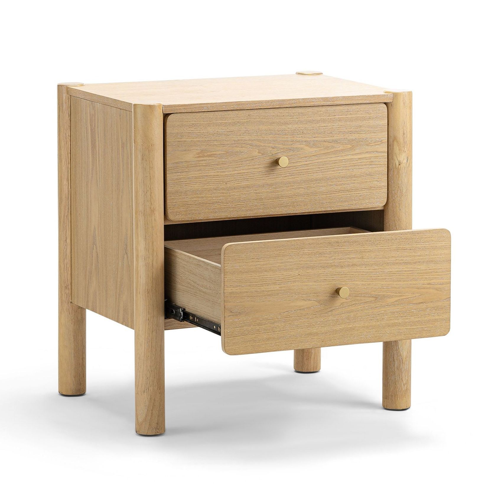 Levi 1 Drawer Bedside Table | Natural Ash gallery detail image