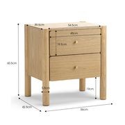 Levi 1 Drawer Bedside Table | Natural Ash gallery detail image