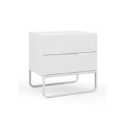 Dante 2 Drawer Bedside Table | White Oak gallery detail image
