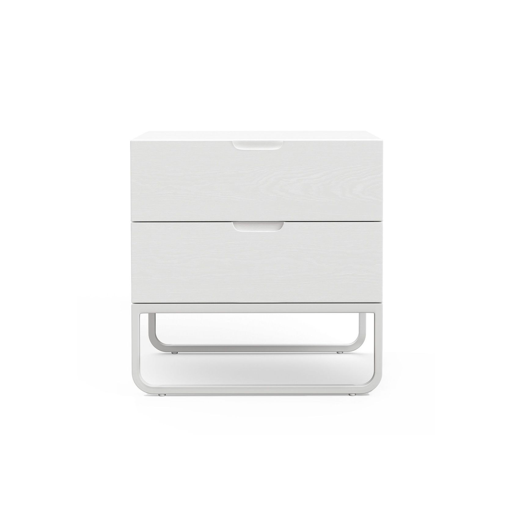 Dante 2 Drawer Bedside Table | White Oak gallery detail image