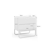 Dante 2 Drawer Bedside Table | White Oak gallery detail image
