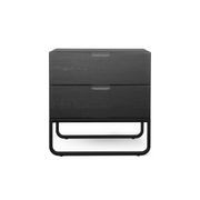 Dante 2 Drawer Bedside Table | Black Oak gallery detail image