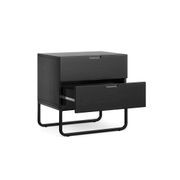 Dante 2 Drawer Bedside Table | Black Oak gallery detail image