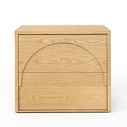 Aurora 2 Drawer Arch Bedside Table | Natural Oak gallery detail image