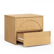 Aurora 2 Drawer Arch Bedside Table | Natural Oak gallery detail image