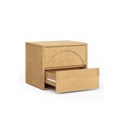 Aurora 2 Drawer Arch Bedside Table | Natural Oak gallery detail image