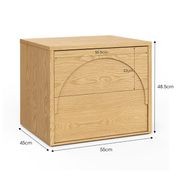 Aurora 2 Drawer Arch Bedside Table | Natural Oak gallery detail image