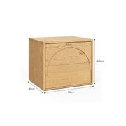Aurora 2 Drawer Arch Bedside Table | Natural Oak gallery detail image