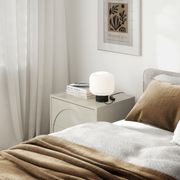 Aurora 2 Drawer Arch Bedside Table | Putty Oak gallery detail image