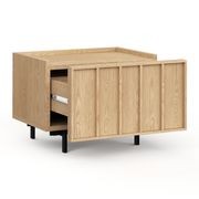 Linea 1 Drawer Bedside Table | Natural Oak gallery detail image