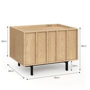 Linea 1 Drawer Bedside Table | Natural Oak gallery detail image