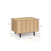 Linea 1 Drawer Bedside Table | Natural Oak gallery detail image