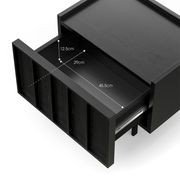 Linea 1 Drawer Bedside Table | Black Oak gallery detail image