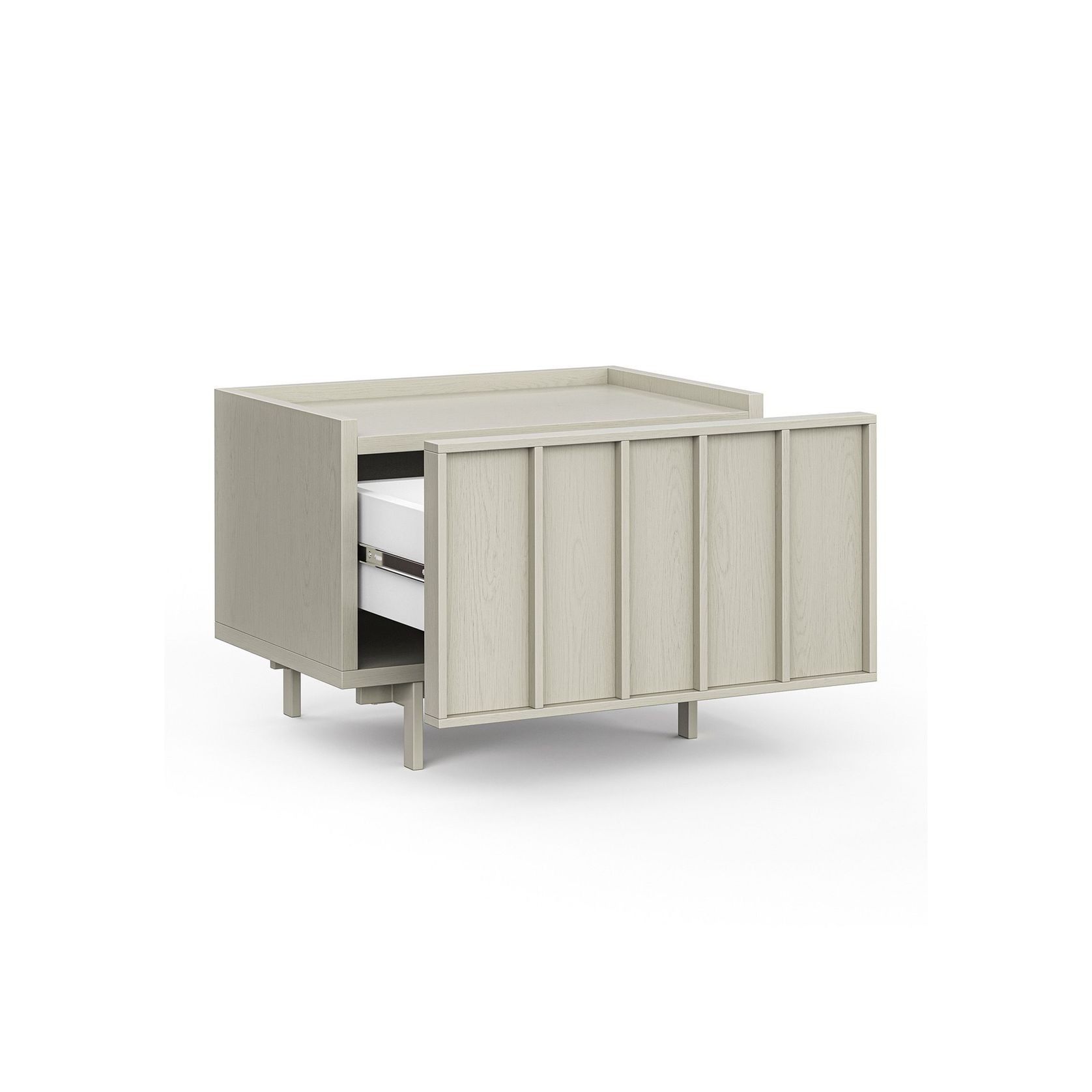 Linea 1 Drawer Bedside Table | Putty gallery detail image