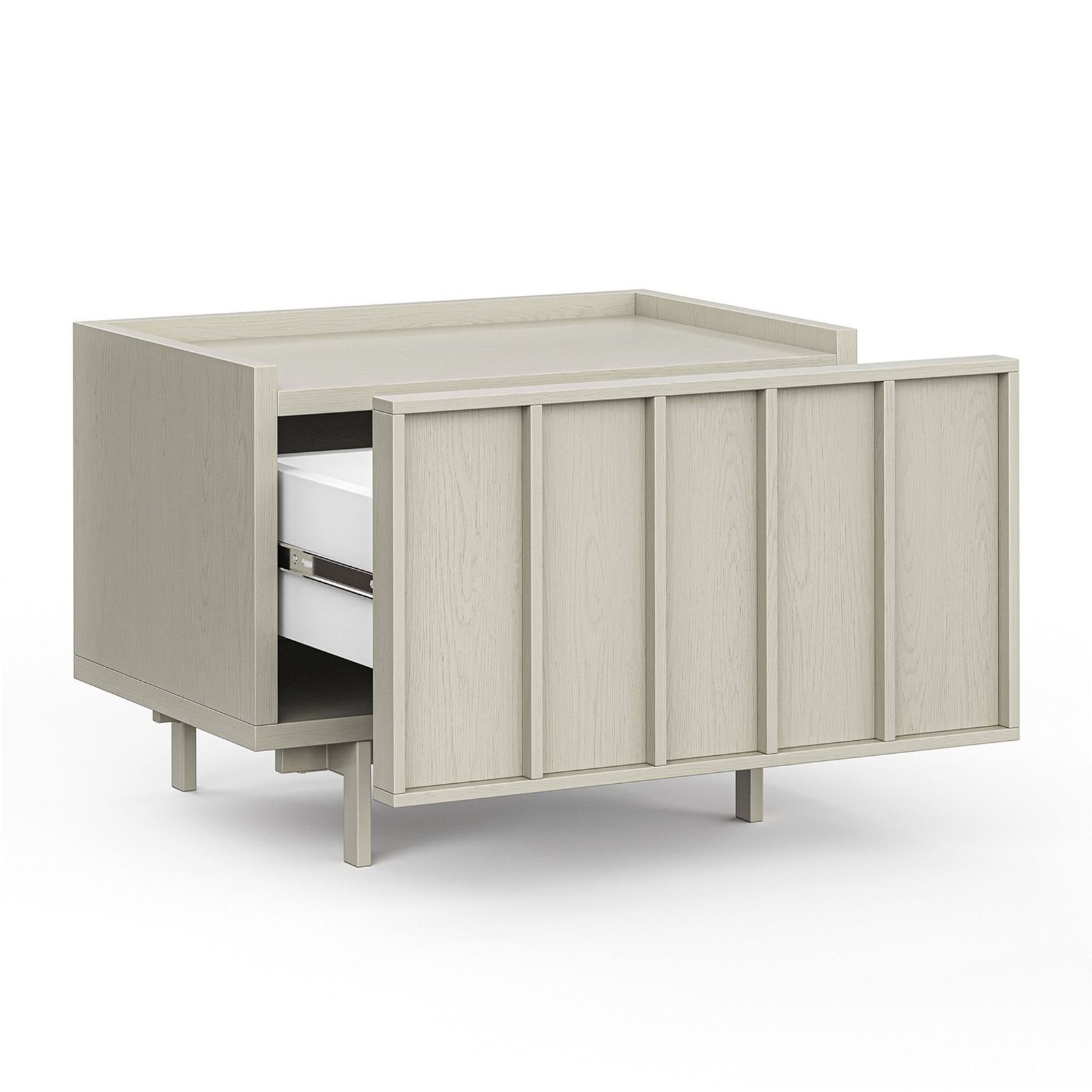 Linea 1 Drawer Bedside Table | Putty gallery detail image