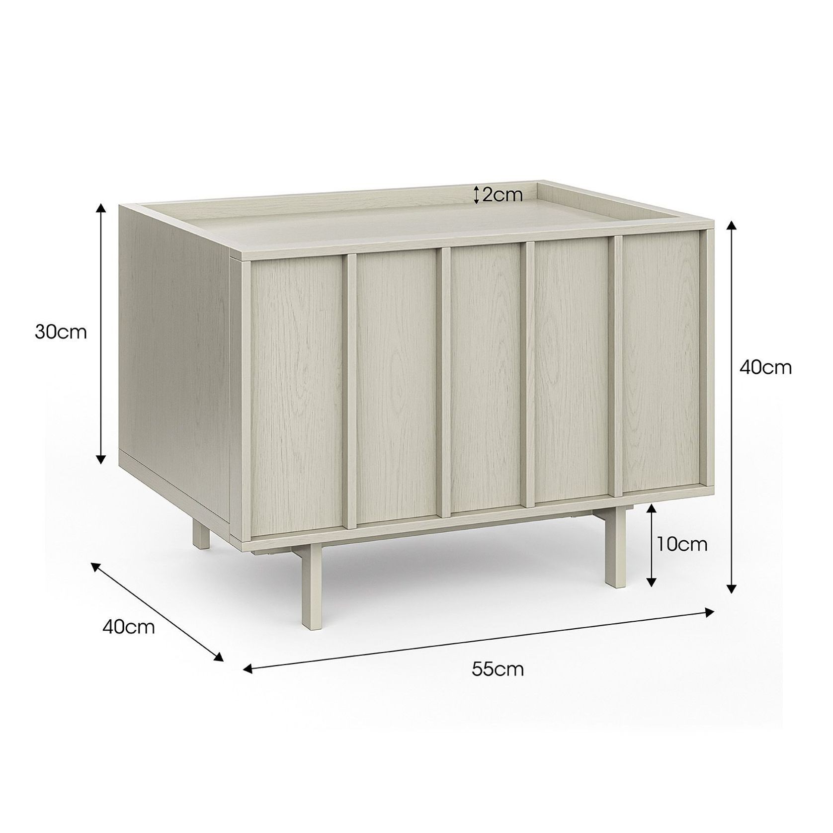 Linea 1 Drawer Bedside Table | Putty gallery detail image