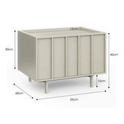 Linea 1 Drawer Bedside Table | Putty gallery detail image