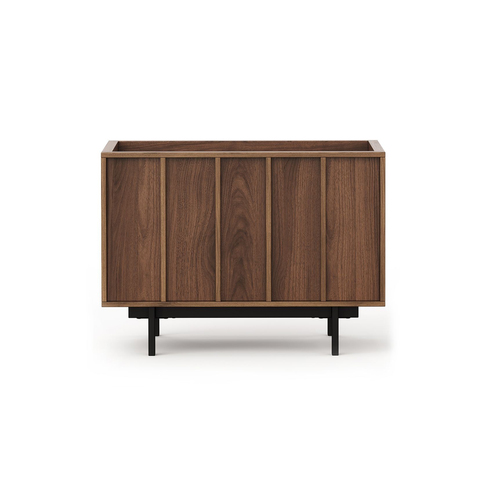 Linea 1 Drawer Bedside Table | Light Walnut gallery detail image