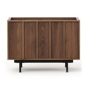 Linea 1 Drawer Bedside Table | Light Walnut gallery detail image