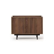Linea 1 Drawer Bedside Table | Light Walnut gallery detail image
