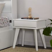 Ari White Bedside Table | Natural Hardwood gallery detail image