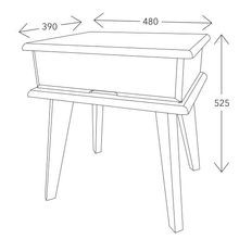 Ari Bedside Table | Natural Hardwood gallery detail image