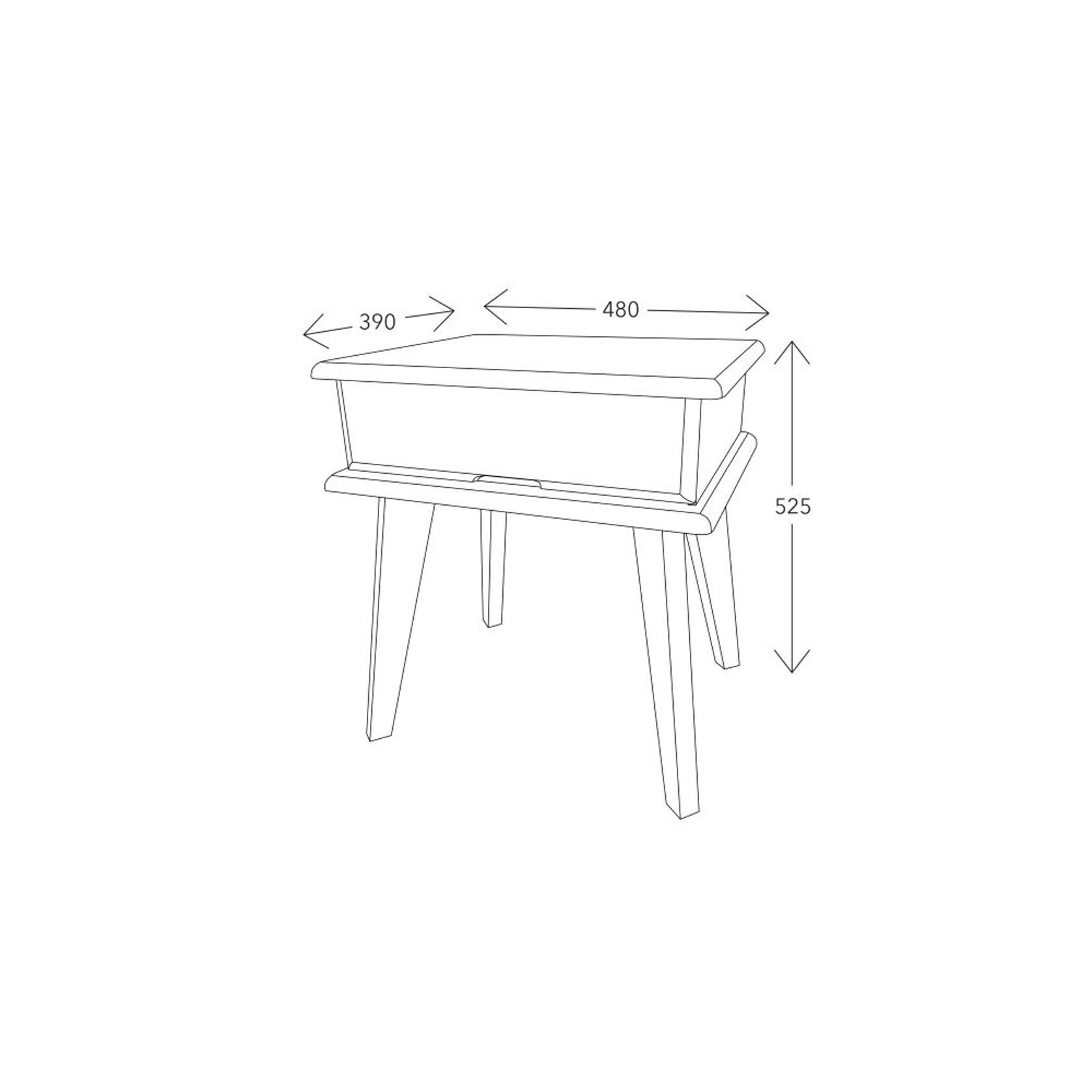 Ari Bedside Table | Natural Hardwood gallery detail image