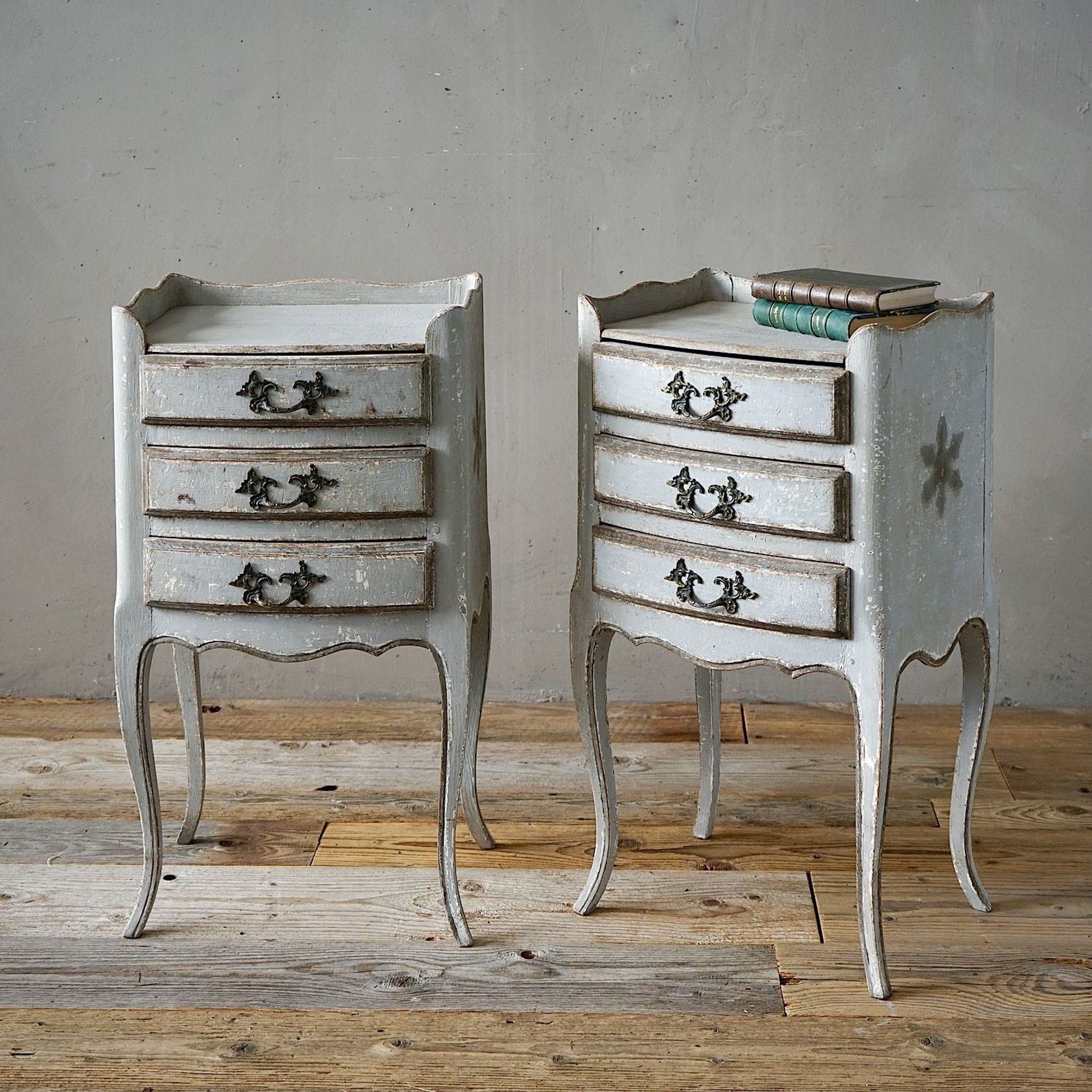 Antique French Louis XV Bedside Cabinets (Pair) gallery detail image