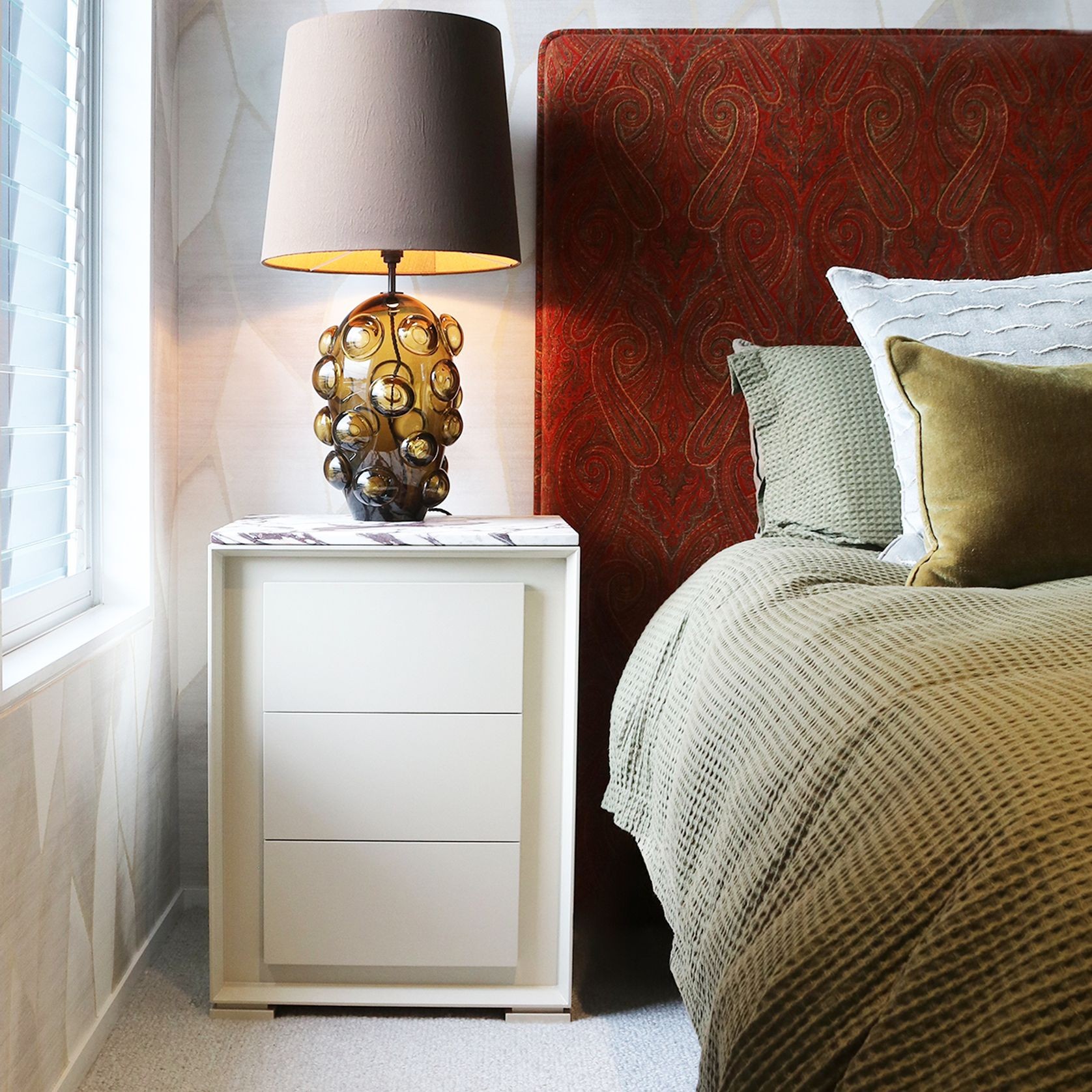 Zurich Three Drawer Bedside gallery detail image