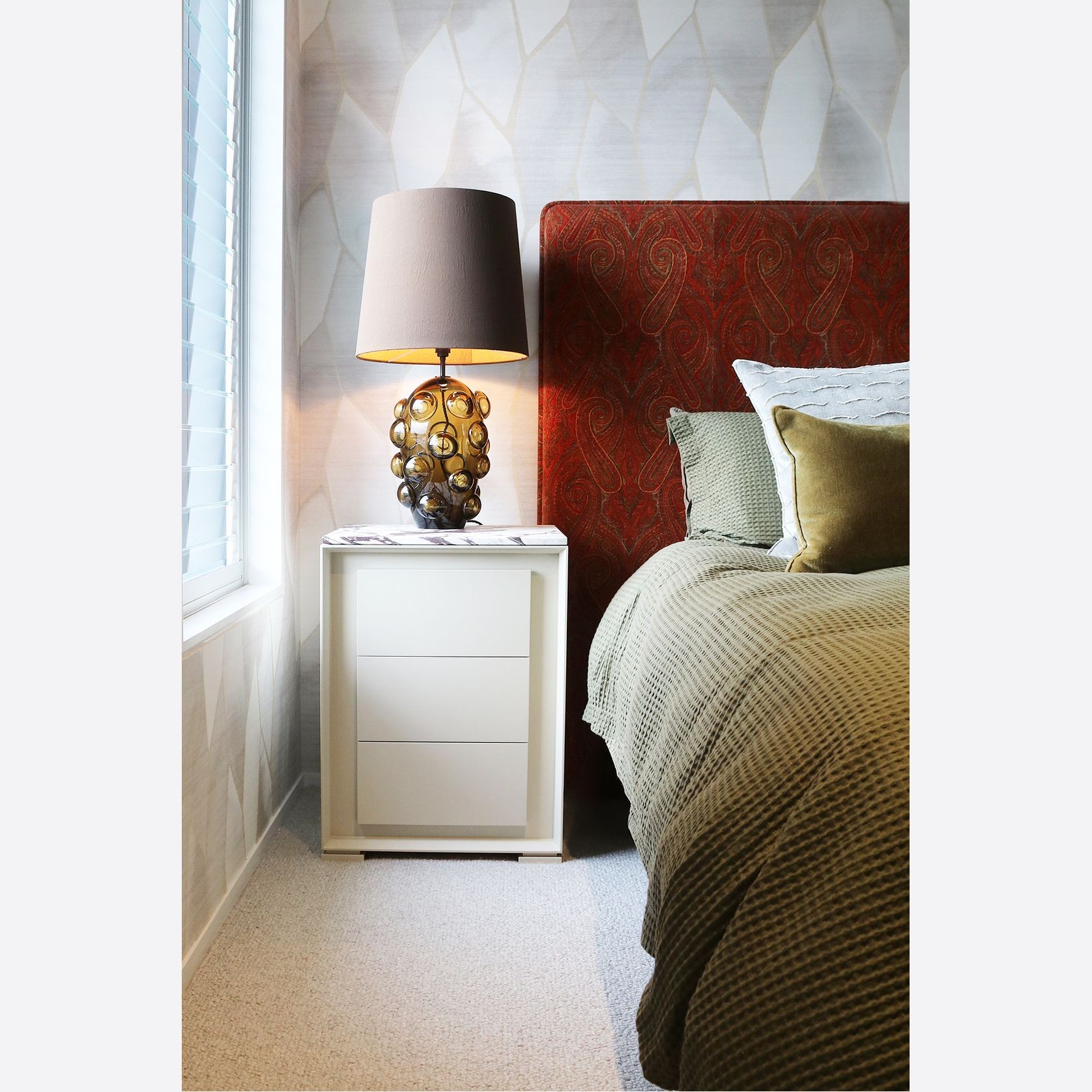 Zurich Three Drawer Bedside gallery detail image