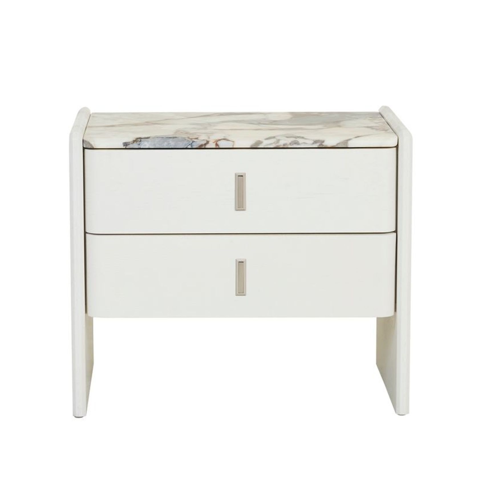 Pearce Marble 2 Drawer Bedside gallery detail image