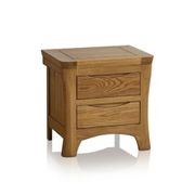 Renwick Rustic Solid Oak Bedside Table gallery detail image