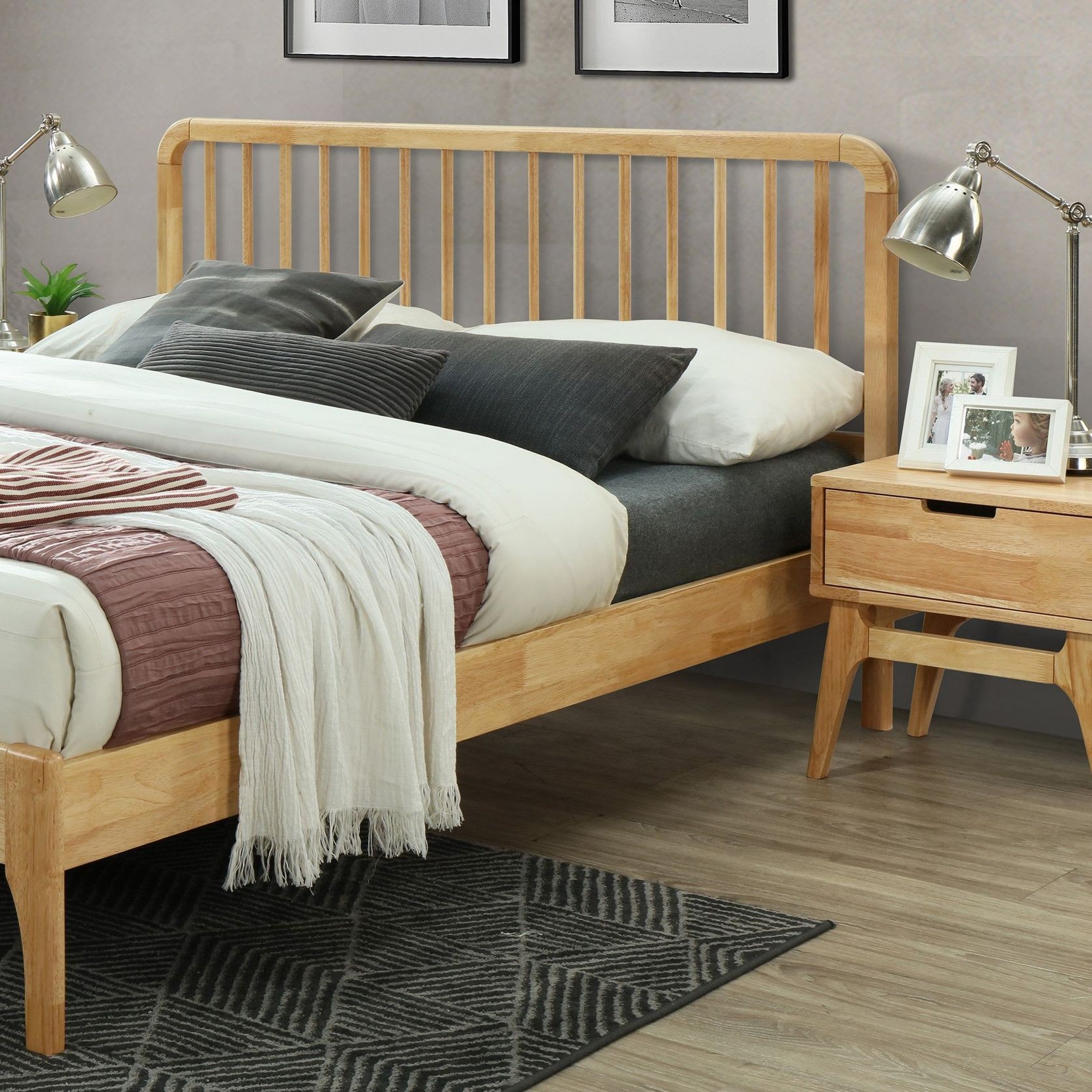 Paris Hardwood Bedside Table | Nightstand | Natural gallery detail image
