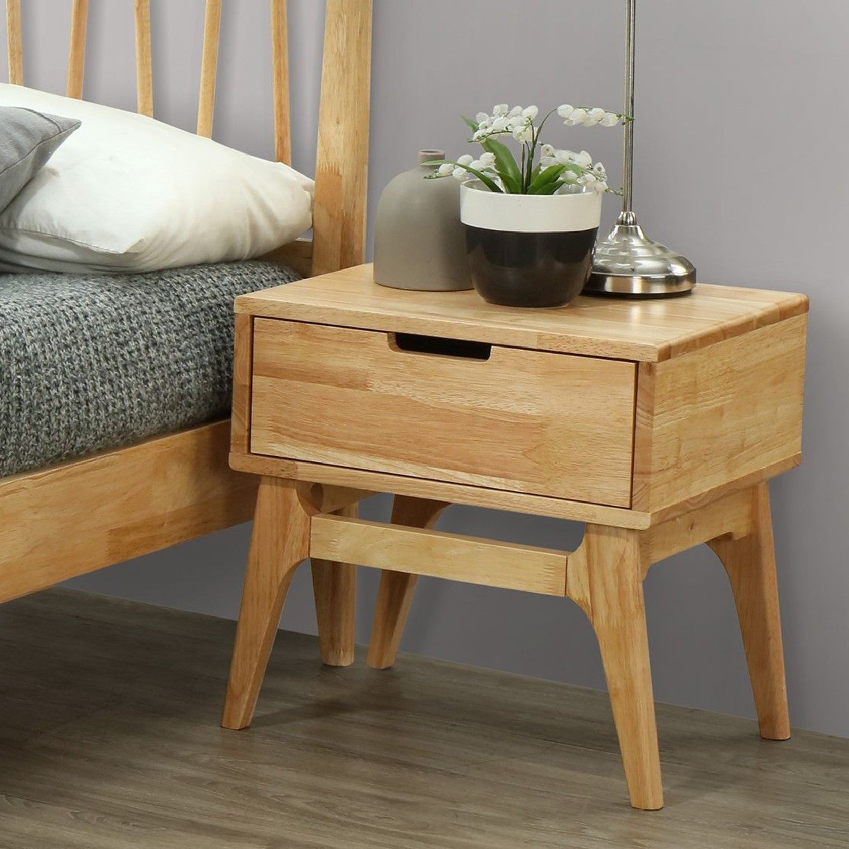 Paris Hardwood Bedside Table | Nightstand | Natural gallery detail image