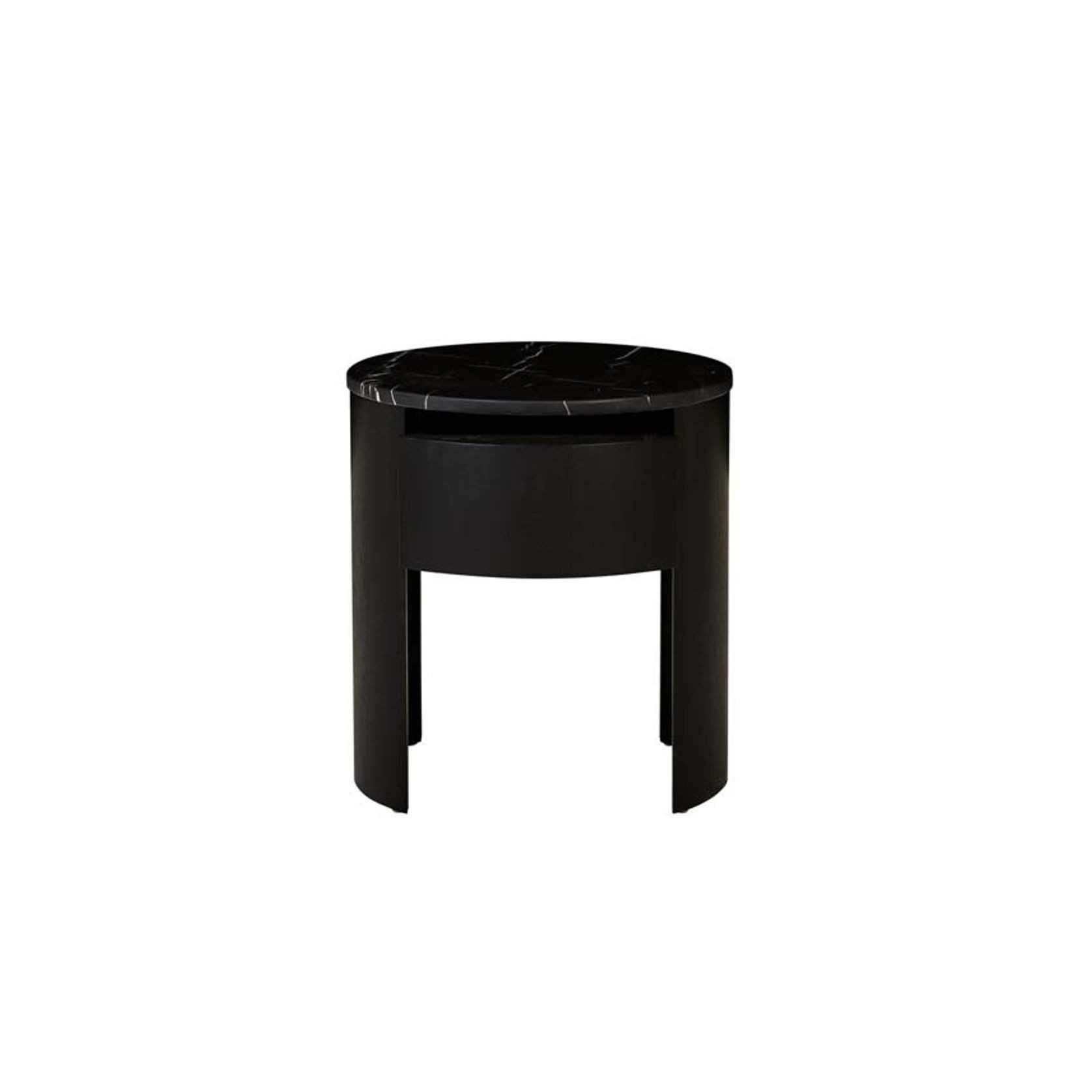 Oberon Crescent Marble Bedside gallery detail image