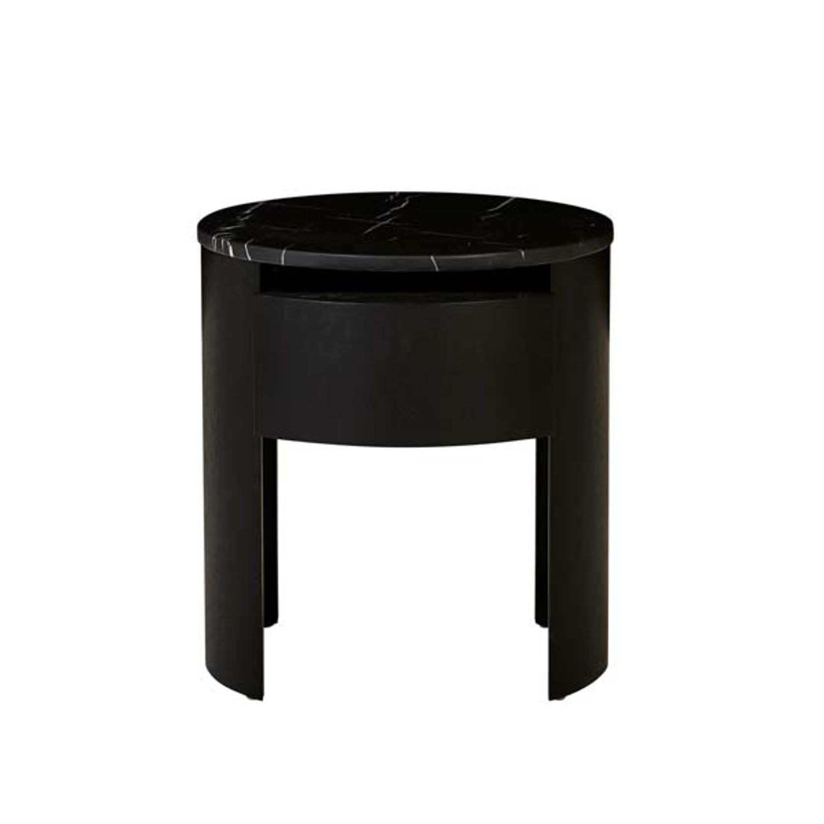 Oberon Crescent Marble Bedside gallery detail image
