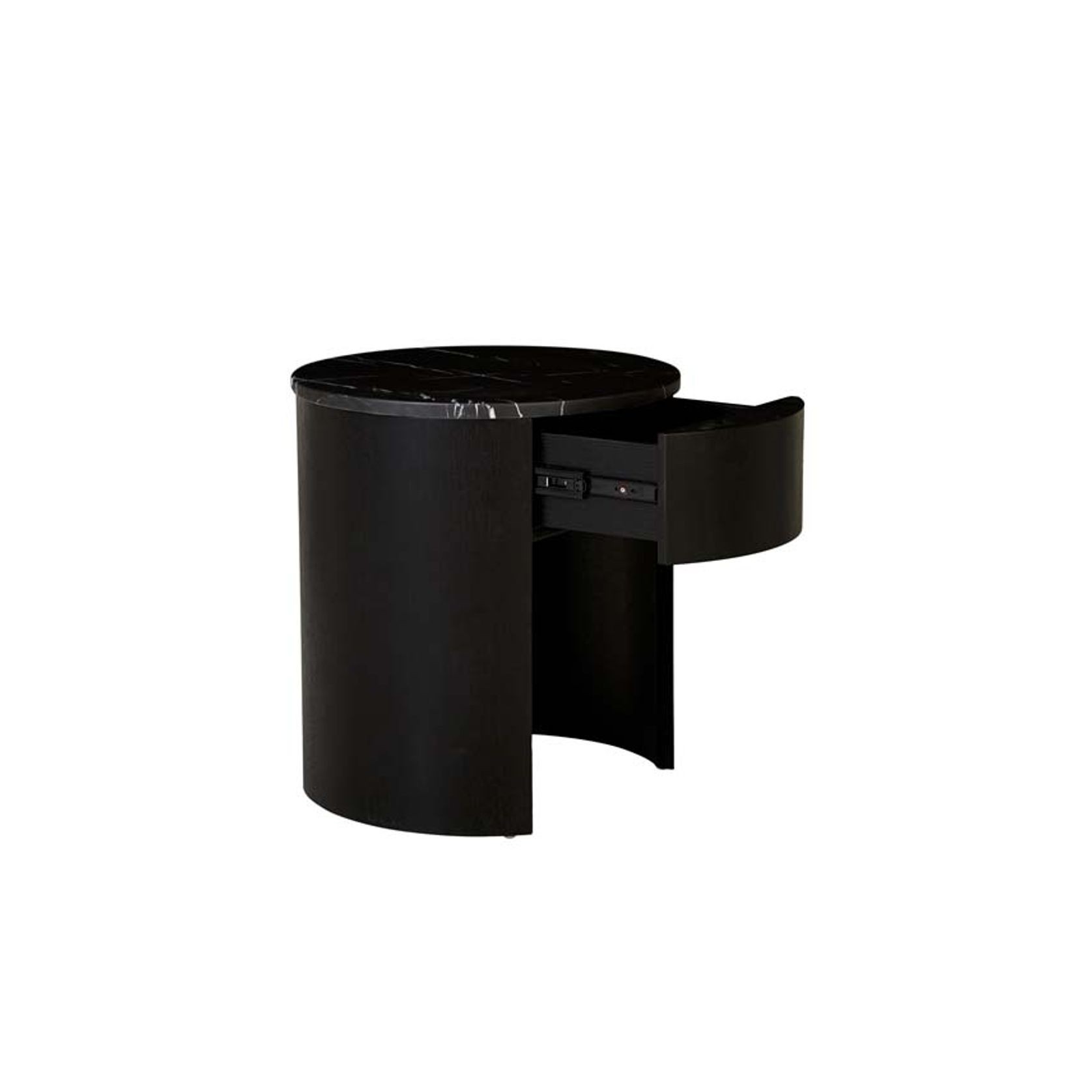 Oberon Crescent Marble Bedside gallery detail image